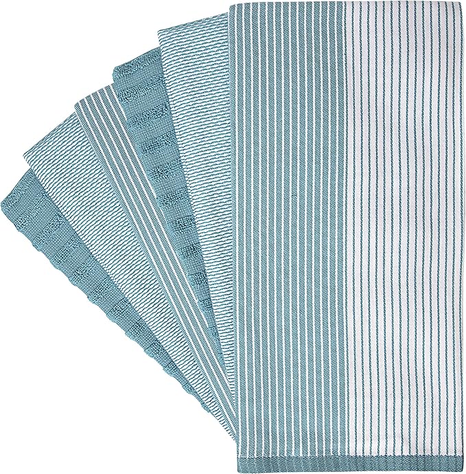 Premium Kitchen Towels | Large Cotton Dish Towels | Flat & Terry Highly