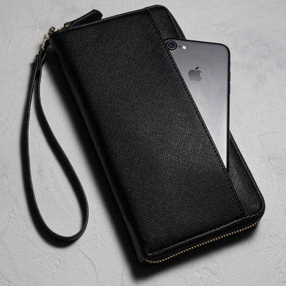 Travel Document Organizer - RFID Passport Wallet Case Family Holder Id Wristlet