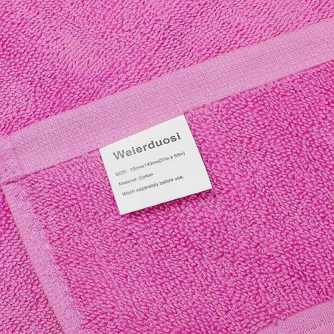 Cotton Bath Towels Set, 2-Piece Set Super Absorbent Quick Drying, Suitable