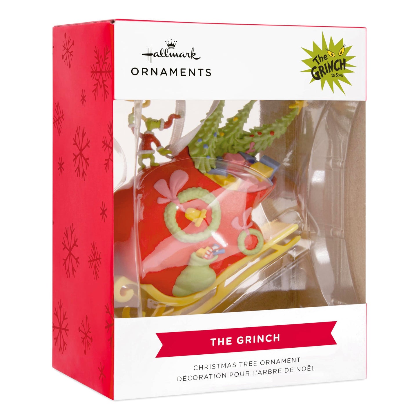 Hallmark Christmas Ornament, Dr. Seuss's How the Grinch Stole Christmas! Grinch on Sleigh Ornament, Christmas Movie Gifts