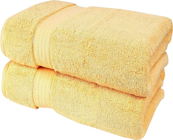 GLAMBURG 700 GSM Premium Cotton 2-Pack Oversized Extra Large Bath Sheet Set