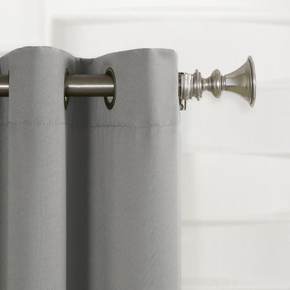 Sun Zero Easton Energy Saving Blackout Grommet Curtain Panel, 40" x 84", Gray