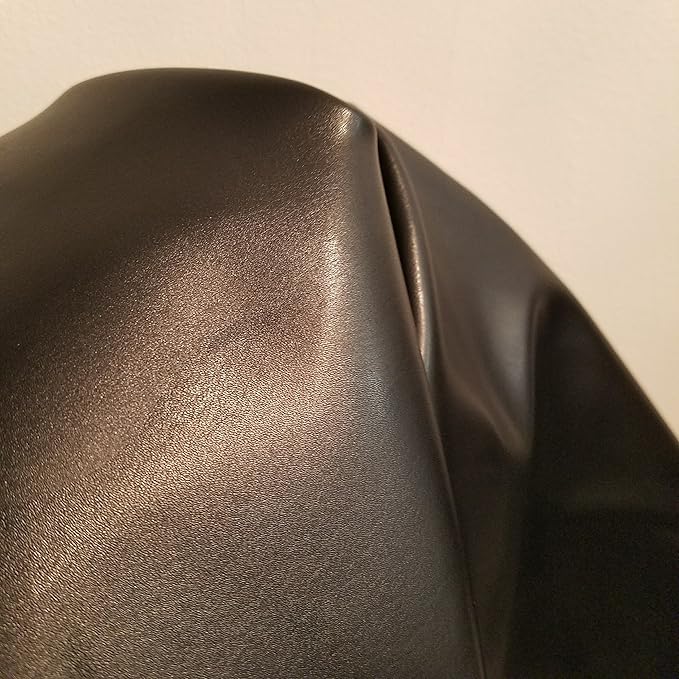 NAT Leathers | Black Soft Faux Vegan Leather PU | 4 Yard Cut by The Yard |