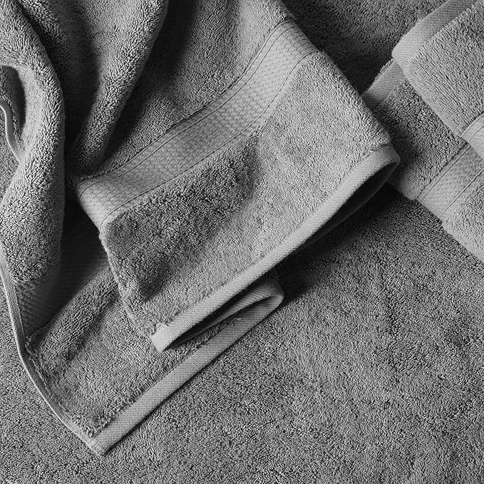 SUPERIOR Egyptian Cotton Pile 6 Piece Towel Set, Includes 2 Bath, 2 Hand