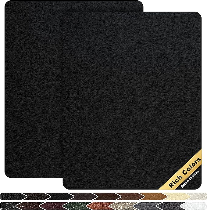 KING MOUNTAIN Leather Repair Patch, 2 Packs 9 x 11 Inches self Adhesive Leather