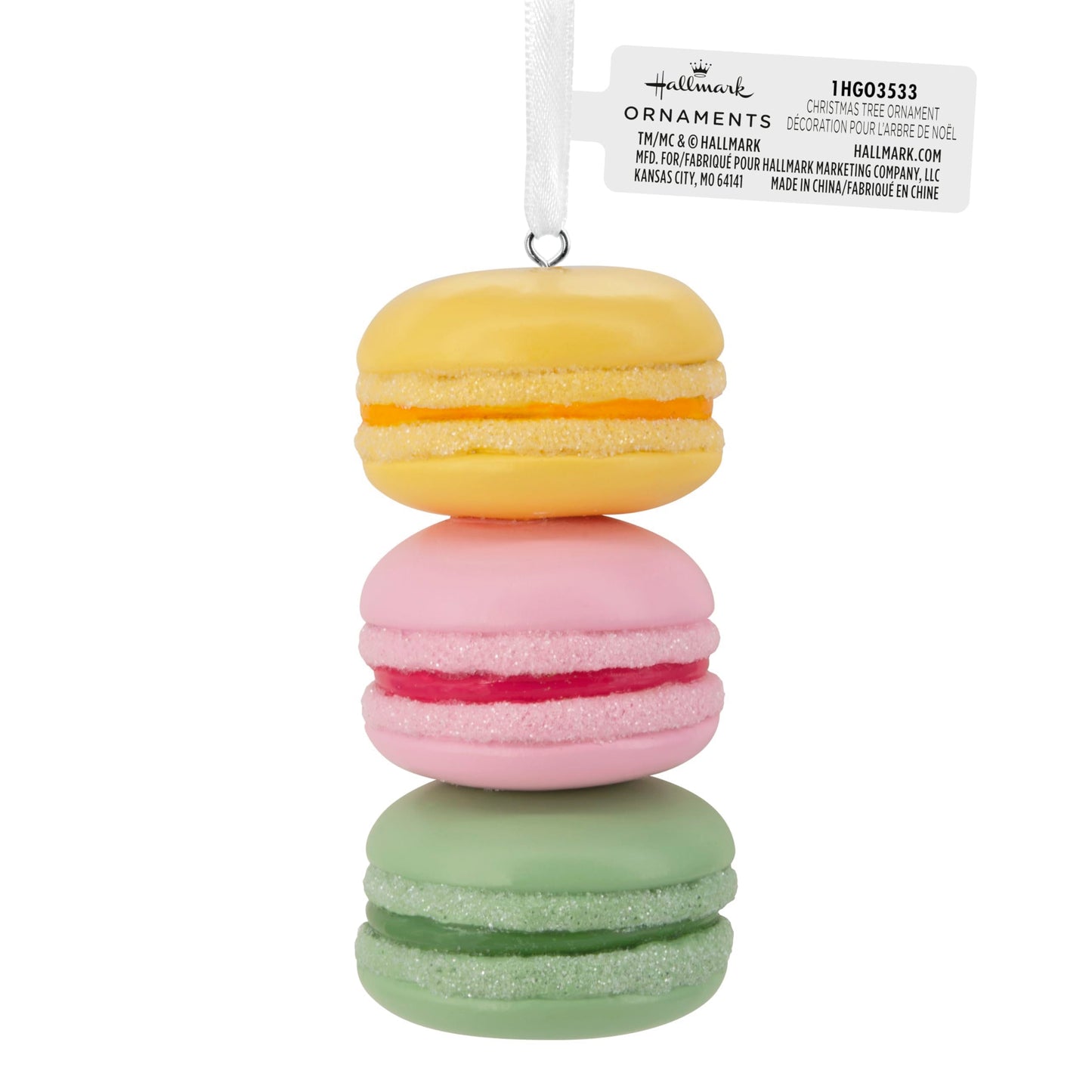 Hallmark Christmas Ornament, Stack of Macarons Ornament, Food Gifts