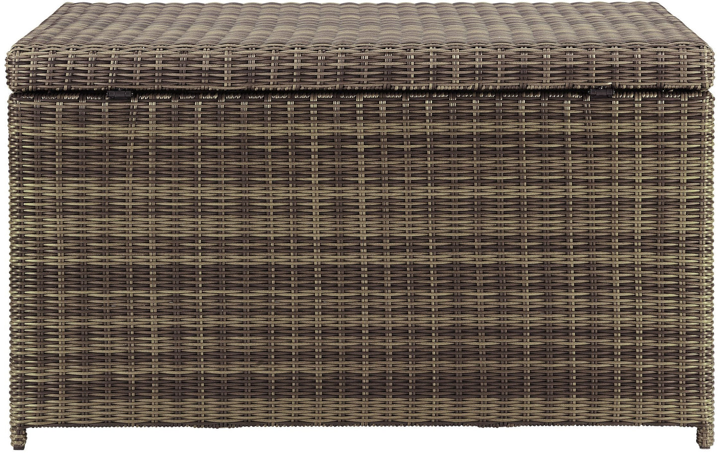Crosley Furniture Bradenton Wicker Outdoor Storage Box for Patio Furniture Cushions, Pool Floats, Garden Tools, Brown