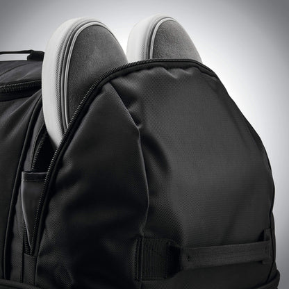 Samsonite Andante 2 Wheeled Duffel Bag – 22-Inch Durable Rolling Luggage with Inline Skate Wheels, Push-Button Handle & Spacious Compartments – Travel-Friendly and Lightweight - All Black