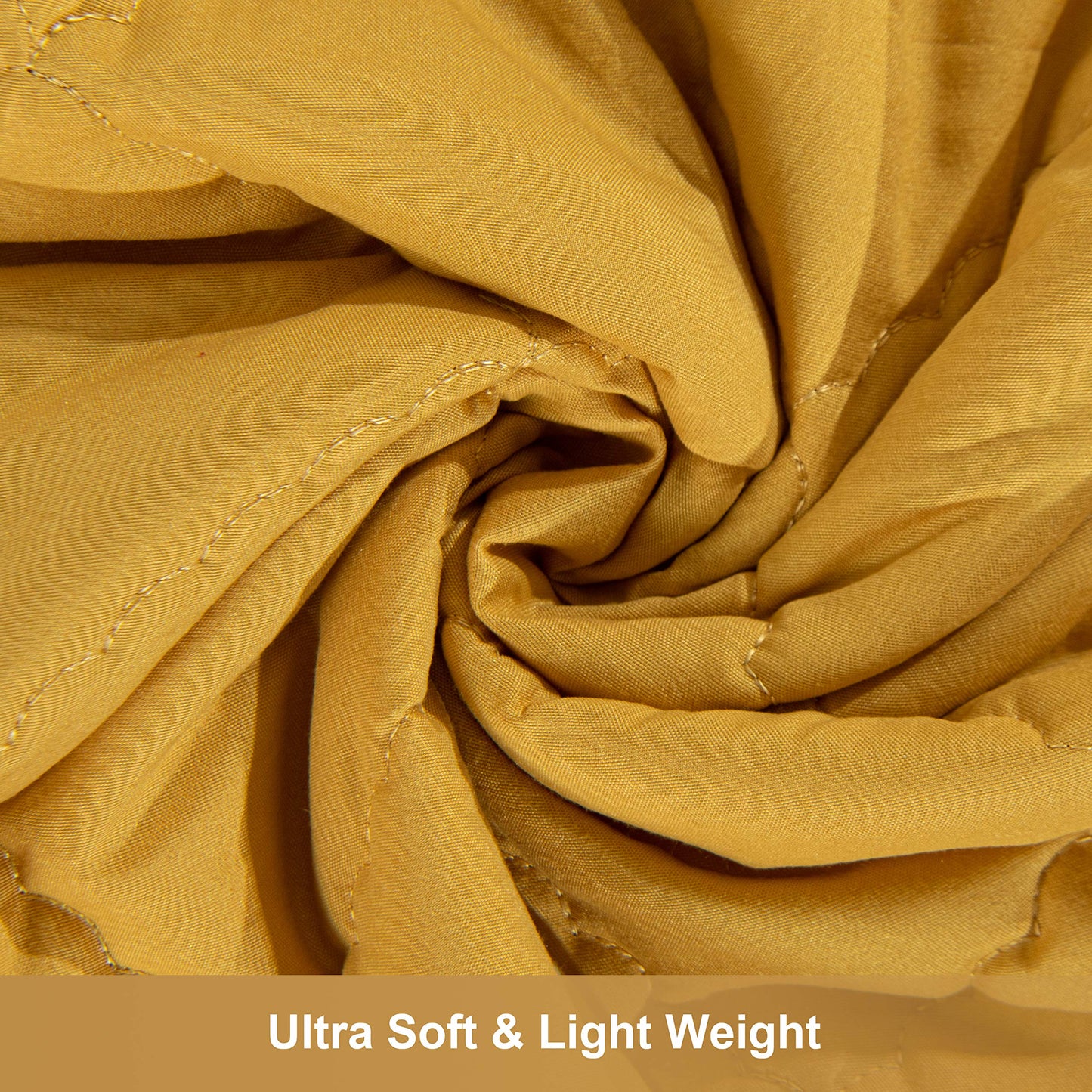 NTBAY Down Alternative Toddler Comforter, Lightweight and Warm Solid Color Baby Crib Quilted Blanket, 39x47 inches, Yellow