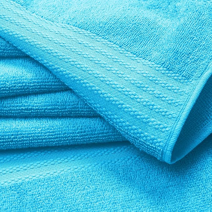 GLAMBURG Ultra Soft 8-Piece Towel Set -100% Pure Ringspun Cotton, Contains 2