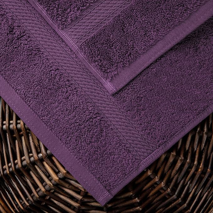 SUPERIOR Egyptian Cotton Pile 10 Piece Towel Set, Includes 2 Bath, 4 Hand