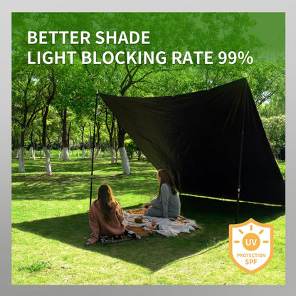 TARPAL Tarp 20x20 Feet Heavy Duty Tarps 14mil D-Ring Waterproof Tarp for Outdoors UV Protection Triangular Sewing Design Reinforced Corners and Edges（Black）