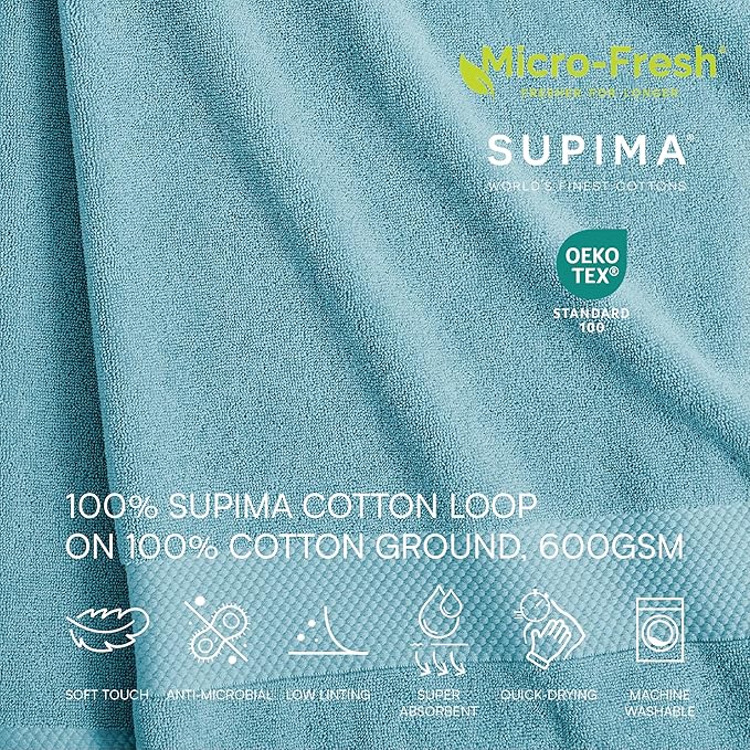 Lacoste Heritage 100% Supima Cotton Wash Cloth, Premium Super Soft Bath Towel