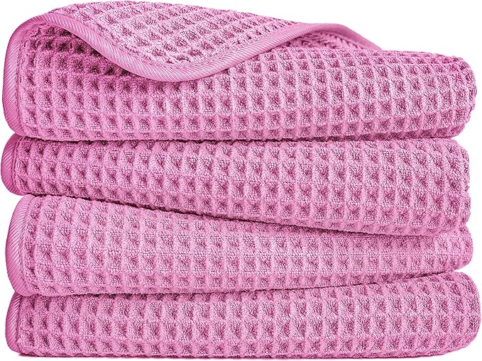 POLYTE 430 GSM Microfiber Lint Free Hand Towel, 16 x 30 in, 4 Pack