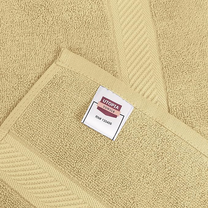 Utopia Towels 6 Pack Medium Bath Towel Set, 24 by 48 Inches, 500 GSM 100% Ring