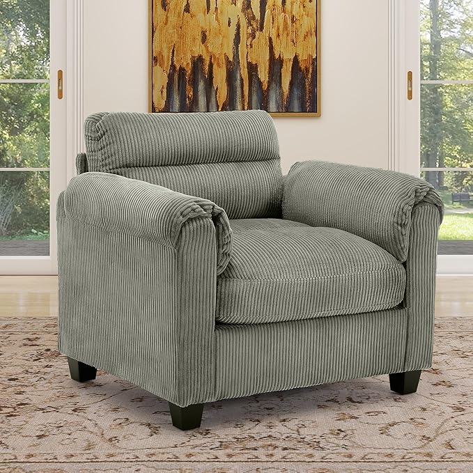 HAOMARKETS Corduroy Sofa Set, Upholstered Armchair