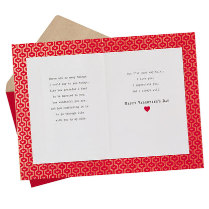 Hallmark Valentine's Day Card for Husband (Three Gold Hearts) (0699VFE7622)