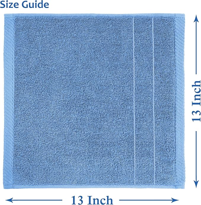 Casa Platino Blue Wash Cloths