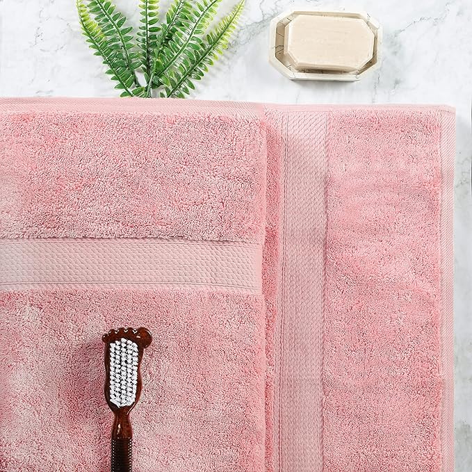 SUPERIOR Egyptian Cotton Pile Bath Sheet Set of 2, Ultra Soft Luxury Towels