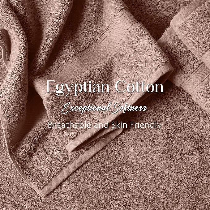 Superior Egyptian Cotton Pile Bath Towels, Ultra Soft Luxury Towel, Thick Plush