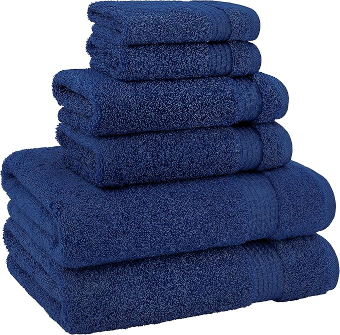 American Veteran 100% Cotton Turkish 6 Piece Luxury Towel Set