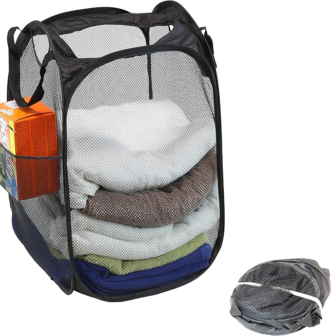 Simple Houseware Mesh Pop-Up Laundry Hamper Basket