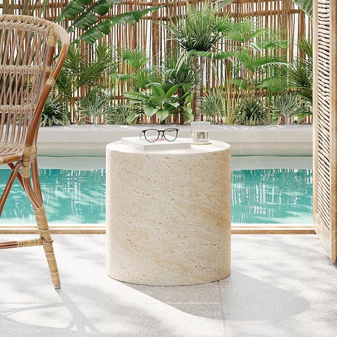 Christopher Knight Home Outdoor Round Side Table, Patio Garden Stool End Coffee
