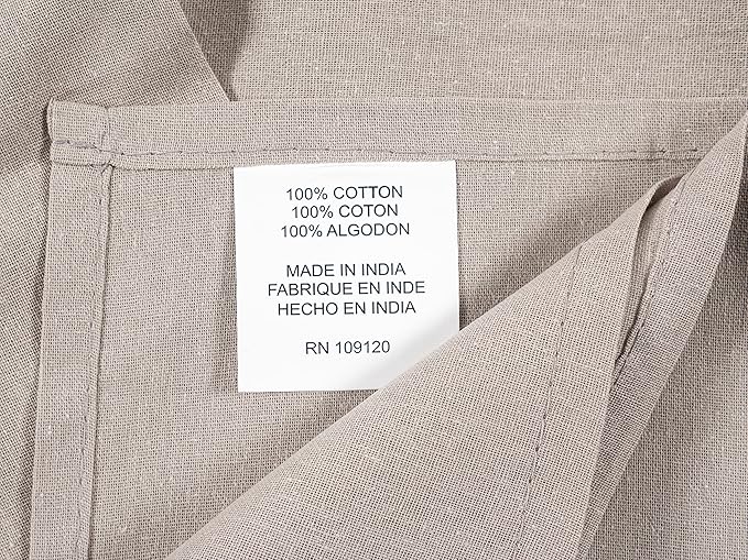 KAF Home Set of 12 Flat Flour Sack Embroidery/Craft Gray Kitchen Towels