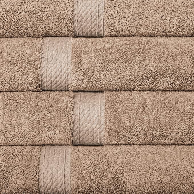 Superior Egyptian Cotton Pile 10 Piece Towel Set, Includes 2 Bath, 4 Hand