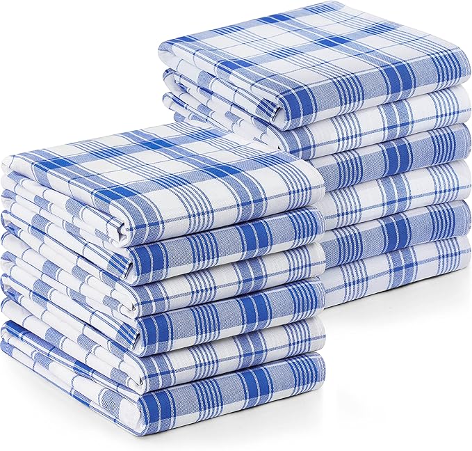 Utopia Towels Blue & White Dish Towels 100% Ring Spun Cotton Highly Absorbent &