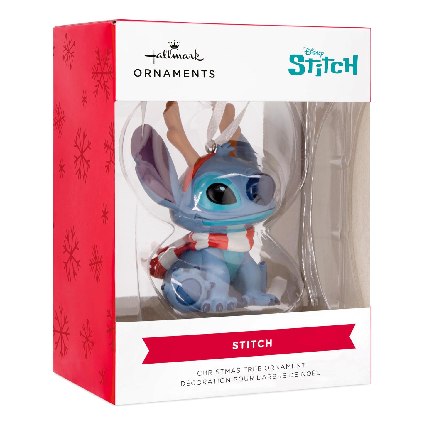 Hallmark Stitch in Reindeer Antlers Ornament, Lilo & Stitch Tree Decoration, Disney Hanging Ornament, Christmas Hanging Ornament, Gifts for Christmas