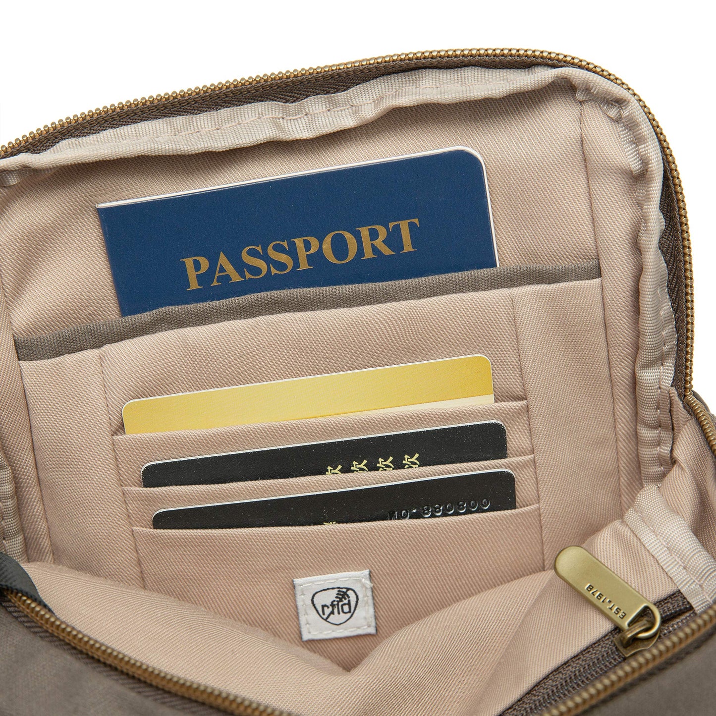 Travelon Unisex Adults Anti-theft Courier Small N/S Slim Tote, Stone Gray