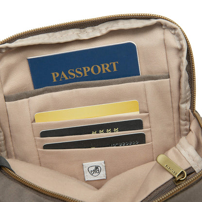 Travelon Unisex Adults Anti-theft Courier Small N/S Slim Tote, Stone Gray