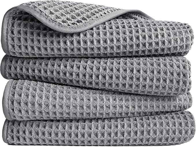 POLYTE 430 GSM Microfiber Lint Free Hand Towel, 16 x 30 in, 4 Pack