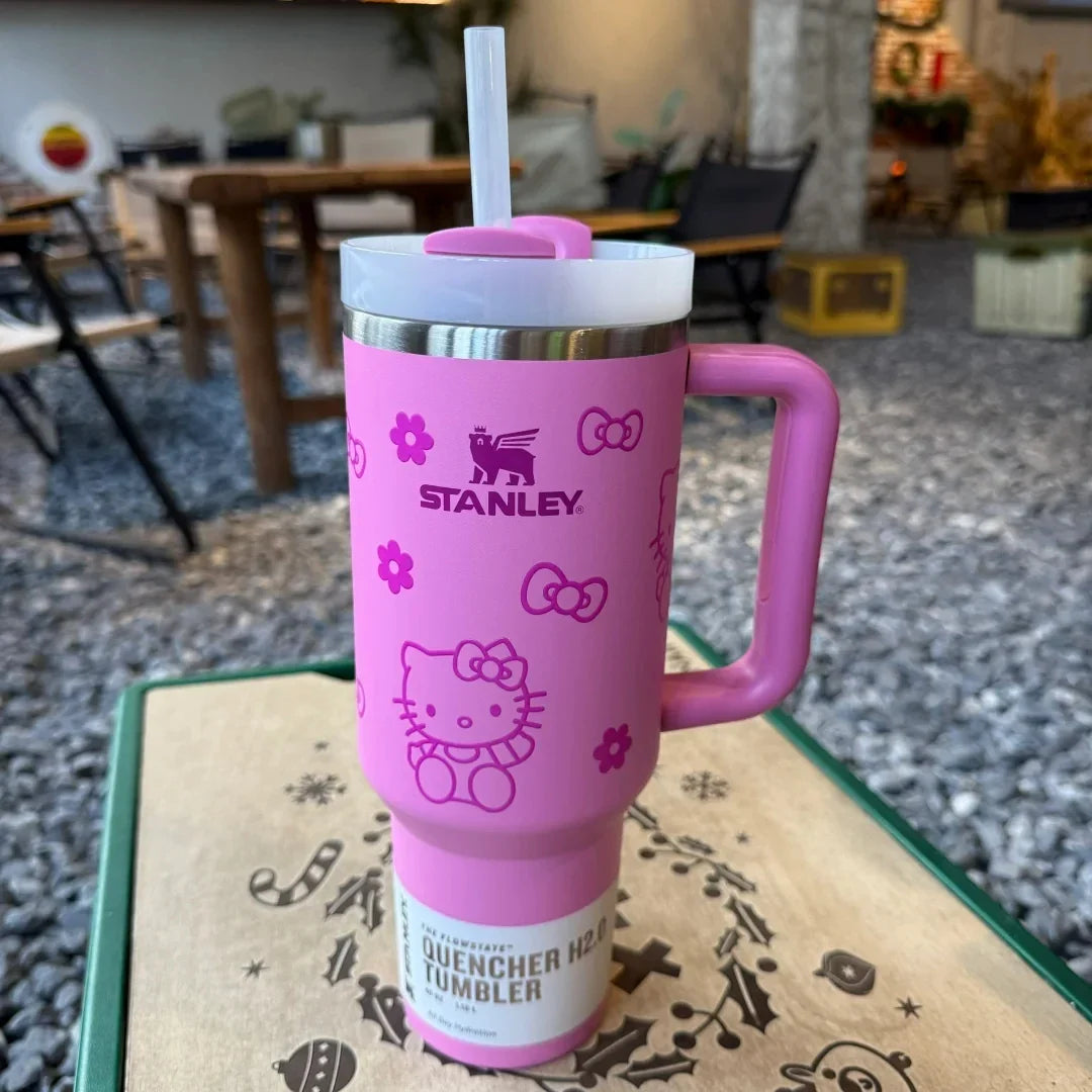 Flamingo Pink Stanley Quencher H2.0 Tumbler – 40 oz Travel Cup