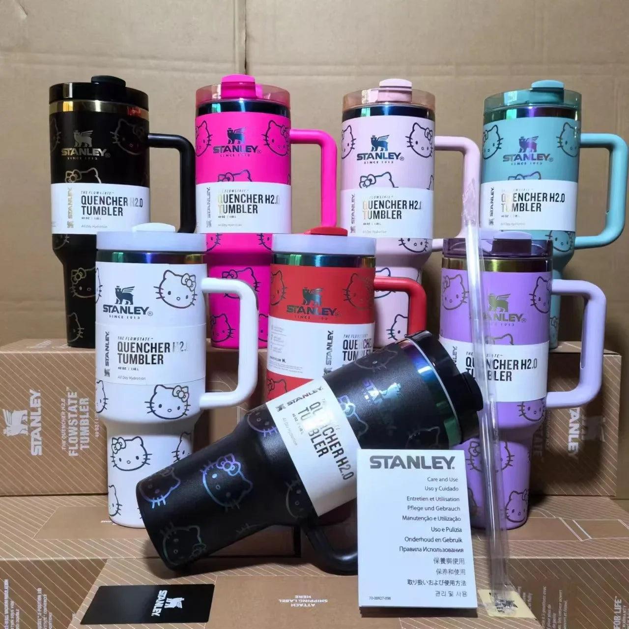 Flamingo Pink Stanley Quencher H2.0 Tumbler – 40 oz Travel Cup