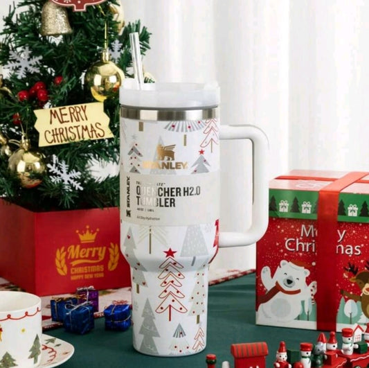 Stanley 40oz H2.0 Christmas Tumbler With Handle