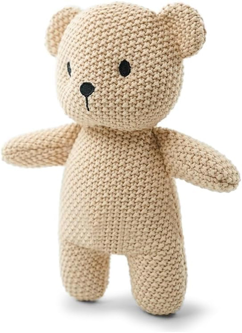 Cute Knitted Bear Stuffed Animals, Baby Crochet Stuffed Animal and Soft Toys. Cute Small Animal Dolls, 10 Inch Teddy Bear Plush Toy, Soft Toys for Babies, Boys and Girls Birthday Christmas