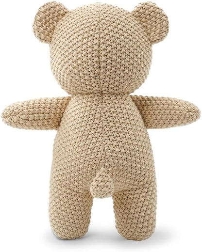 Cute Knitted Bear Stuffed Animals, Baby Crochet Stuffed Animal and Soft Toys. Cute Small Animal Dolls, 10 Inch Teddy Bear Plush Toy, Soft Toys for Babies, Boys and Girls Birthday Christmas